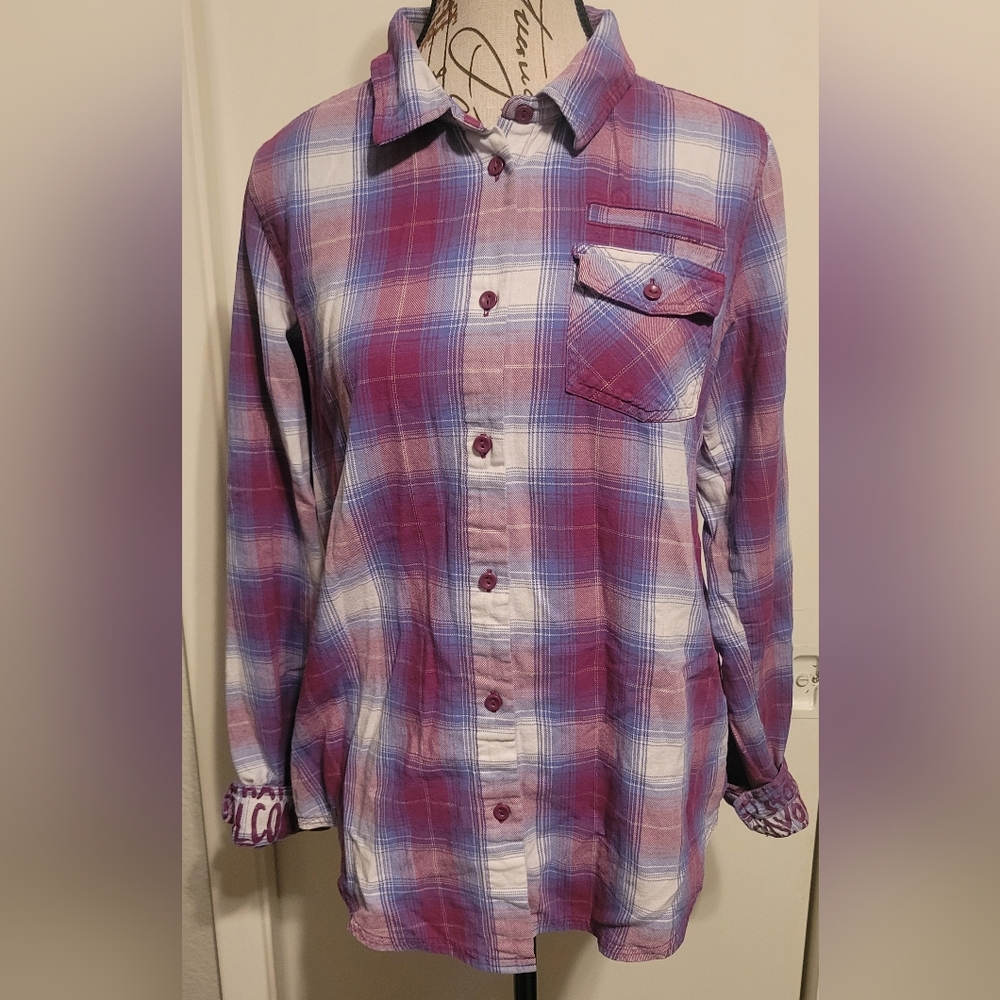 Volcom Westwood Long Sleeve Shirt‎ Plaid Flannel Sz Large
